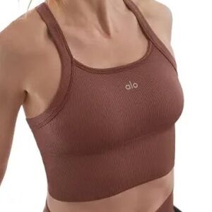 ALO Seamless Favorite Bra Tank in Brown